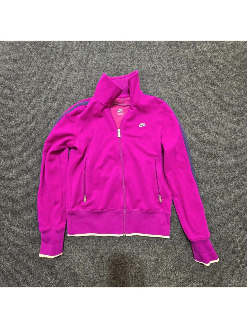 Nike Sportswear Full Zip Track Jacket Womens Medium M Purple Magenta Y2K